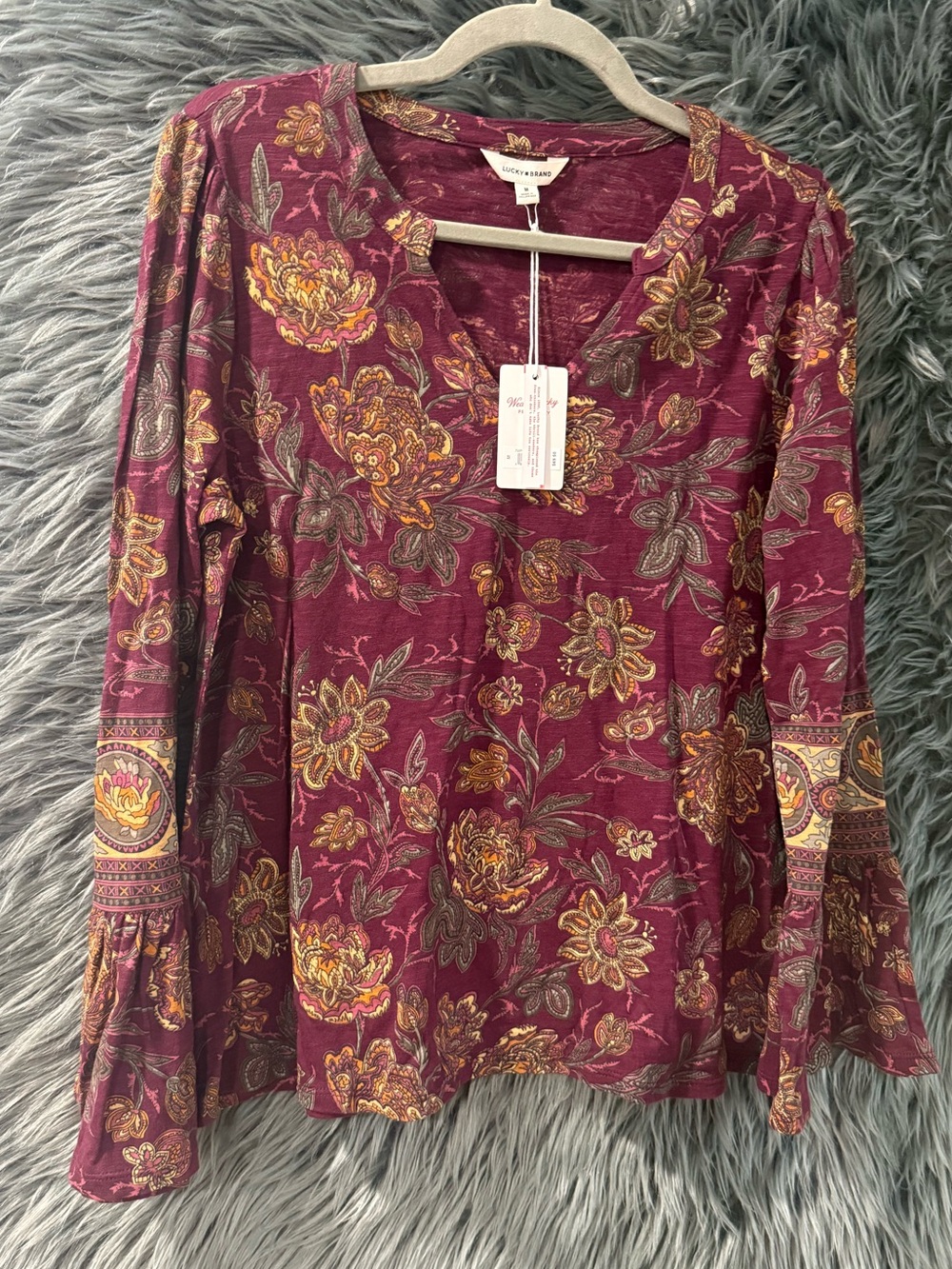 NEW Lucky Brand Blouse - Size Medium | Color: Purple